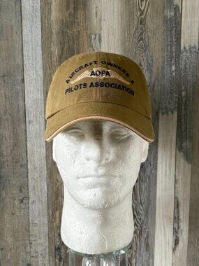 Vintage AOPA Aircraft Owners Pilots Association Adjustable Buckle Back Hat Cap